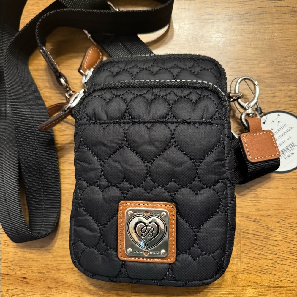 BRIGHTON Kora Mini Utility Bag STYLE H1510B Nylon Black NEW AUTHENTIC